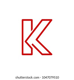 K letter logo design initials