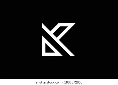 K letter logo design on luxury background. KK monogram initials letter logo concept. K icon design. KK elegant and Professional white color letter icon design on black background. 