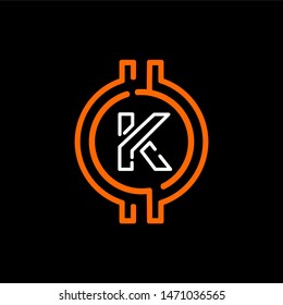 K letter logo design premium