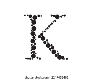 Diseño del logotipo de la letra K: Ilustración del concepto de carta negra simple