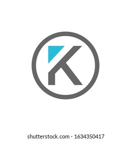 K letter logo design template vector.