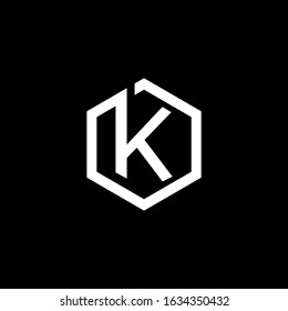 K letter logo design template vector.