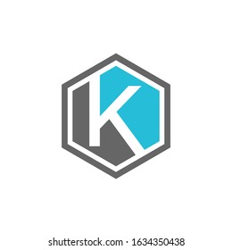 K letter logo design template vector.