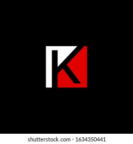 K letter logo design template vector.