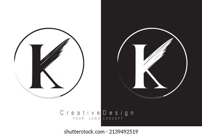 K letter logo design template vector