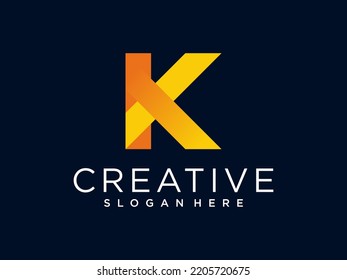 Plantilla de diseño de logotipo de carta K