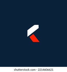 K letter logo design template elements. Modern abstract digital alphabet letter logo. Vector illustration.