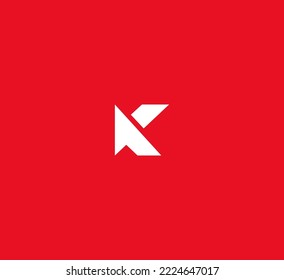 K letter logo design template elements. Modern abstract digital alphabet letter logo. Vector illustration.