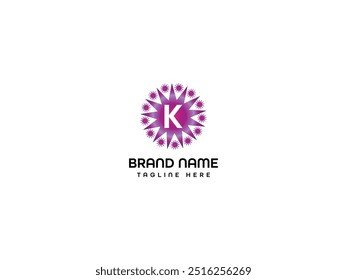 Plantilla de diseño de logotipo de letra K