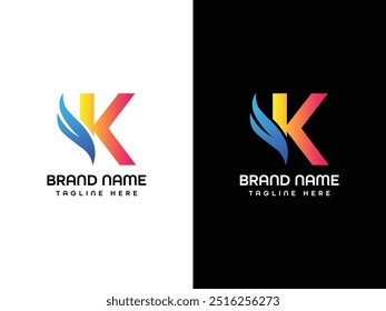 Plantilla de diseño de logotipo de letra K