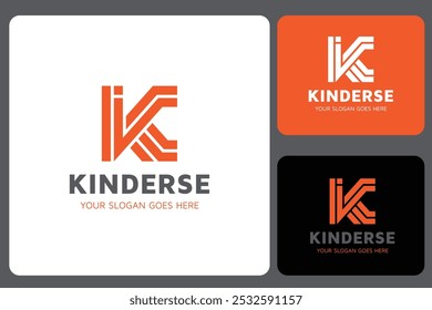 K Letter Logo Design Template, Unique K Letter Creative Typography Logo, Colorful K Letter Minimal Logo Sign, K Character Logo Symbol