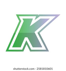 k letter logo design template 