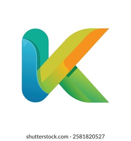 k letter logo design template 