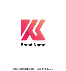 K letter logo design template.