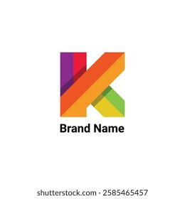 K letter logo design template.