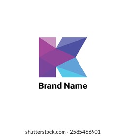 K letter logo design template.