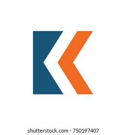 K letter logo design template vector