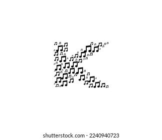 K letter logo design trendy vector template