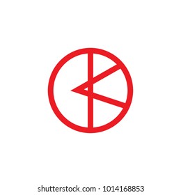 K letter logo design vector icon template