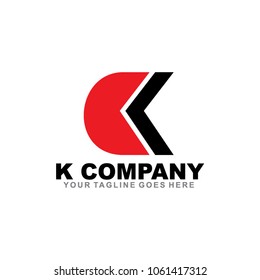 K letter logo design vector icon