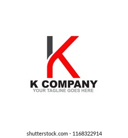 K letter logo design vector template