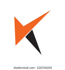 K letter logo design vector template