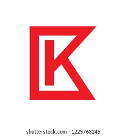 K letter logo design vector template