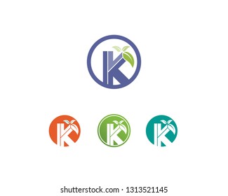 k letter k logo design and vector 