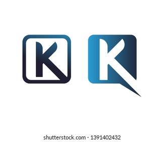 k letter k logo design and vector 