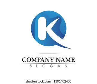 k letter k logo design and vector 