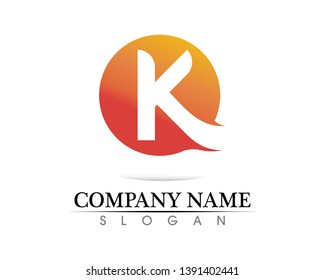 k letter k logo design and vector 