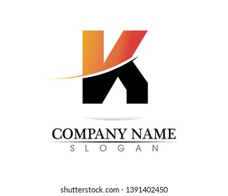 k letter k logo design and vector 