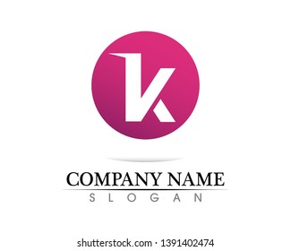k letter k logo design and vector 