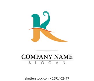 k letter k logo design and vector 
