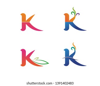 k letter k logo design and vector 