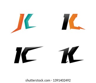 k letter k logo design and vector 