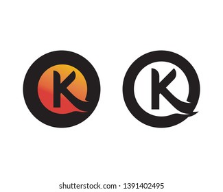 k letter k logo design and vector 
