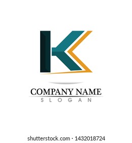 k letter k logo design and vector 

