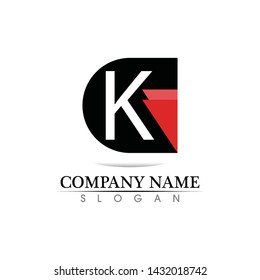 k letter k logo design and vector 
