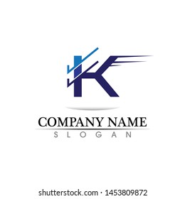 k letter k logo design and vector 
