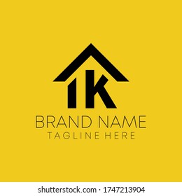 k letter logo design vector. k real estate iconic logo design. k letter lo