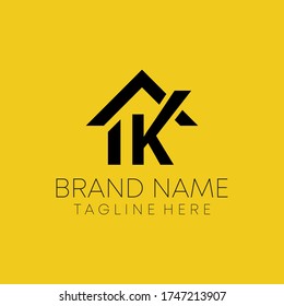 k letter logo design vector. k real estate iconic logo design. k letter lo