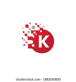 K letter logo design vector template