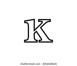 K letter logo design vector template