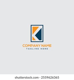 K letter logo design with vector template
