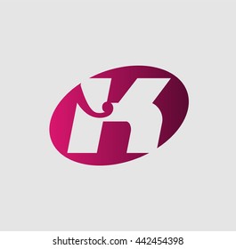K Letter Logo Design. Vector logo with letter creative concept
