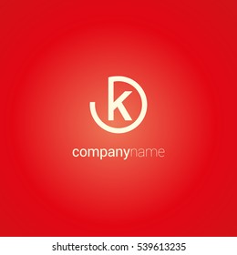 K Letter logo design vector element