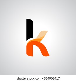 K Letter logo design vector element
