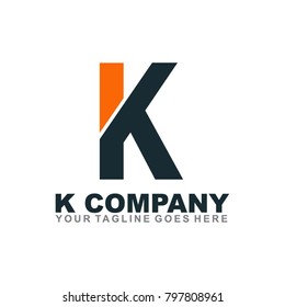 K letter logo design vector template