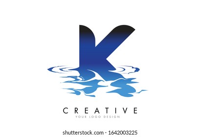 K Letter Logo Design Water Effect Stock Vector (Royalty Free ...